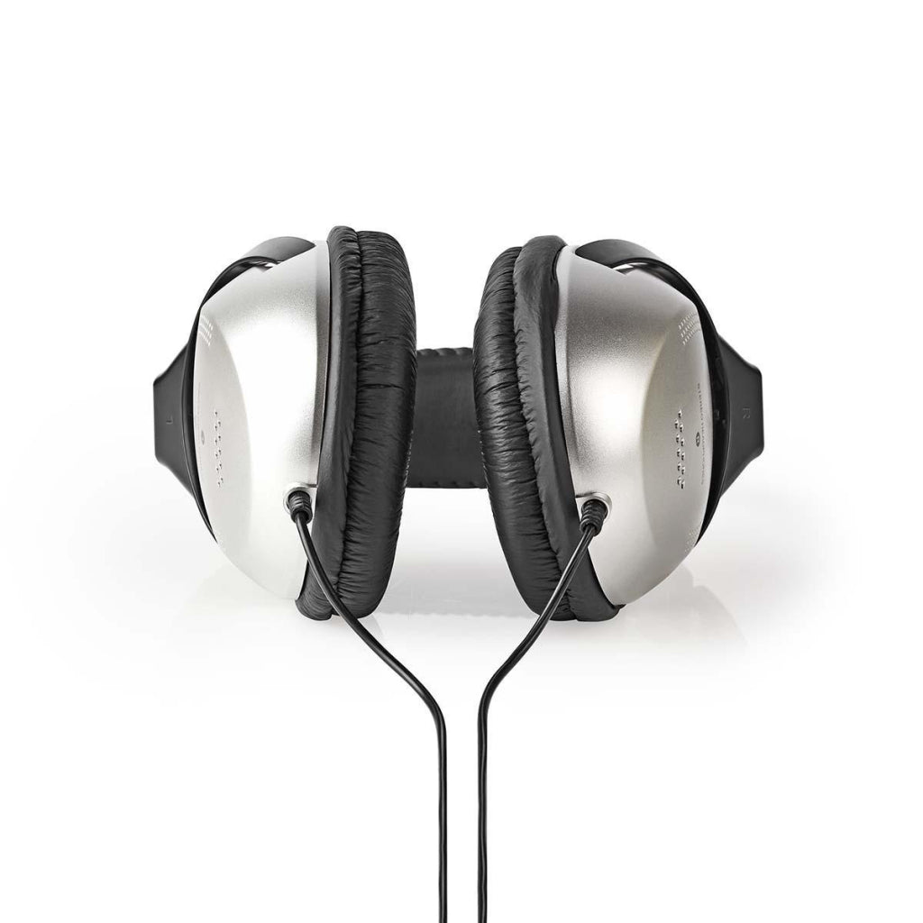 Nedis hpwd1201bk écouteur sur-auriculaire câblé 6,00 m argent noir