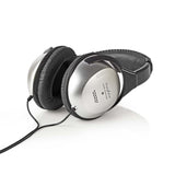 Nedis HPWD1201BK Over-Ear-hodetelefoner kablet 6,00 m sølv svart