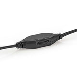 Nedis hpwd1201bk écouteur sur-auriculaire câblé 6,00 m argent noir