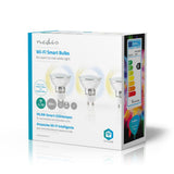 Nedis wifilw30crgu10 Wi-Fi-Smart-LED-Lampe, warm- bis kaltweiß, GU10, 3er-Pack