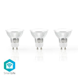 Nedis wifilw31crgu10 Wi-Fi Smart LED-Lampe warmweiß GU10 3er-Pack