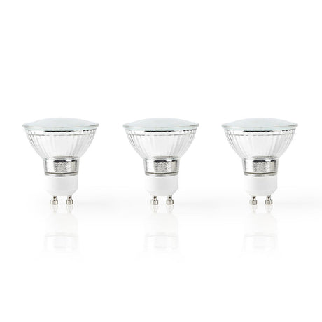 Nedis wifilw31crgu10 Wi-Fi Smart LED-Lampe warmweiß GU10 3er-Pack
