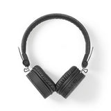 Nedis FSHP250at Bluetooth® Kopfhörer mit gewebten Stoff an-Ear | 18 Stunden Spielzeit Anthrazit schwarz