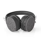 Nedis FSHP250AT Bluetooth® headphones with woven fabric covered on-ear | 18 hours playing time Anthracite black