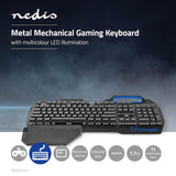 Nedis GKBD400BKUS Mechanical Gaming keyboard RGB lighting US International Metal Design