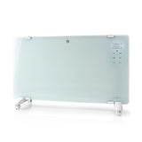 NEDIS WiFiHTPL20FWT Smart Convector Pise med Wi-Fi Thermostat Glass Front Panel 2000 W White