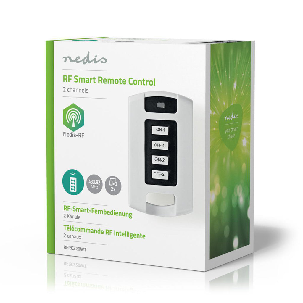 NEDIS RFRC220WT RF SMART Remote Control 2 kanały