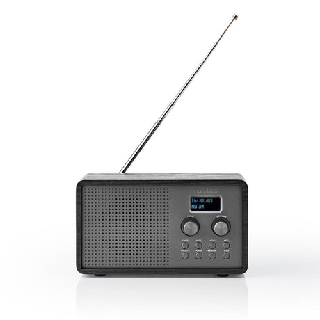 Nedis RDDB5110BK DAB+ Radio 4,5 W UKW-Uhr Weckerfunktion Schwarz
