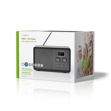 Nedis RDDB5110BK DAB+ Radio 4,5 W UKW-Uhr Weckerfunktion Schwarz