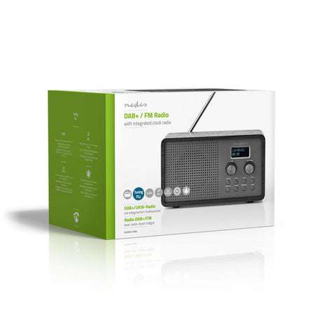 Nedis RDDB5110BK DAB+ Radio 4,5 W UKW-Uhr Weckerfunktion Schwarz