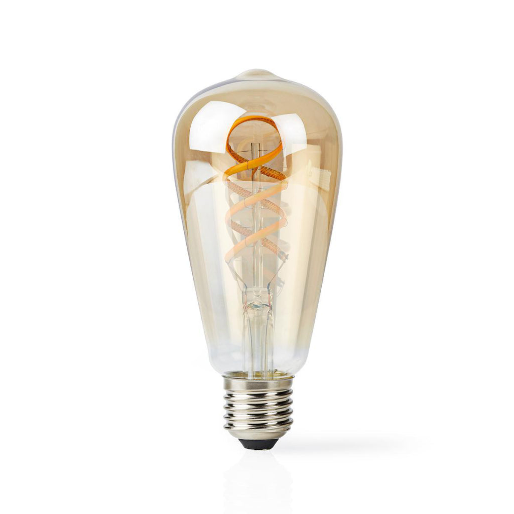 NEDIS WIFILT10GDST64 WI-FI VARMT TILL COOL VIT LED Filament Lamp vände E27 ST64 5,5 W 350 lm