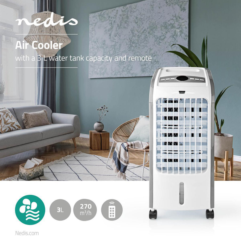 Nedis cool115cwt air cooler 3 l 270 m sup3; h timer remote control