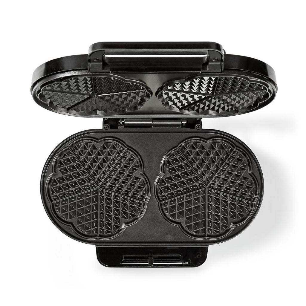 Nedis kawp110fbk Iron a doppio waffle 2x 14 cm 1200 W Nero