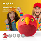 Nedis spbt4100rd animaticks bluetooth speaker 3 uur speeltijd handsfree bellen perry parrot