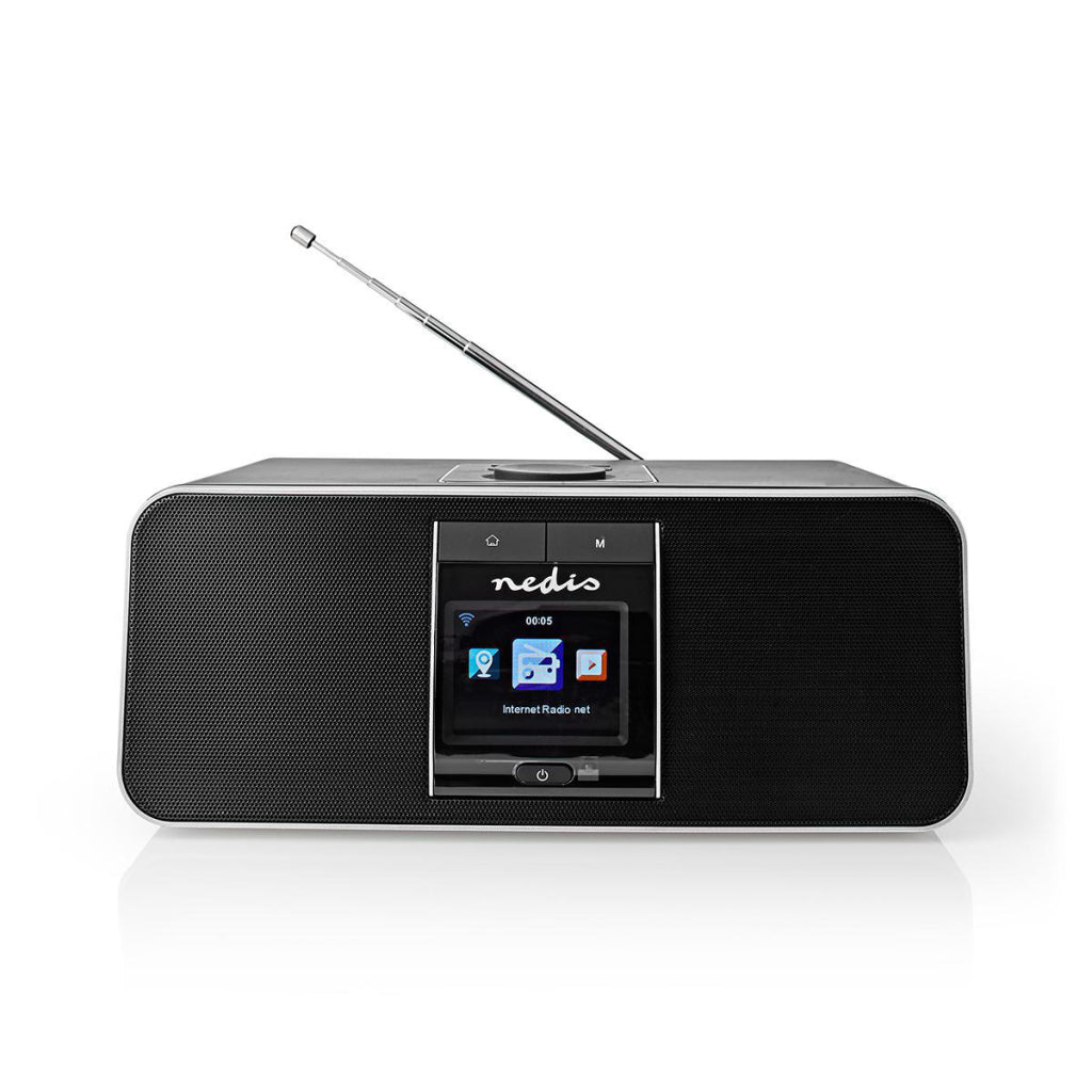 Nedis RDIN5005BK Internet Radio 42 W DAB+ FM Bluetooth® Remote Control Black Silver