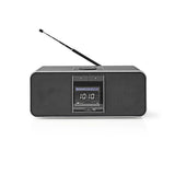 NEDIS RDIN5005BK Internet Radio 42 W DAB+ FM Bluetooth® Control remoto de plata negro