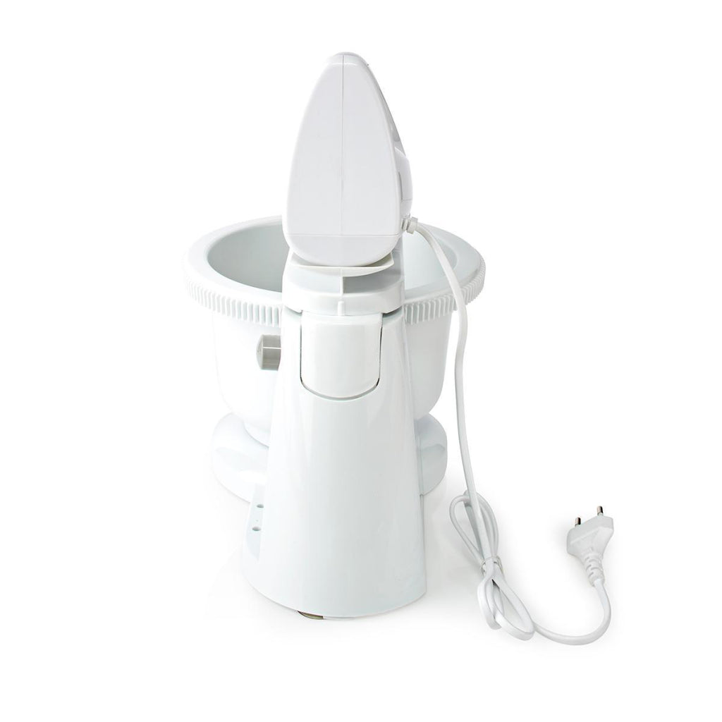 Nedis Kahm110cwt Handmixer 200 W 5 vitesses Fonction Turbo Rotikom 2 Deek Hooks 2 Bellpers Gris blanc