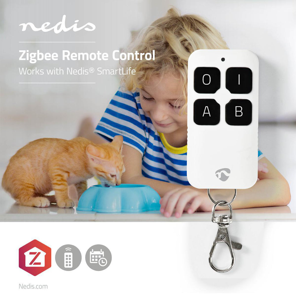 Nedis ZBRC10WT Smart remote control Zigbee 4 buttons including battery white