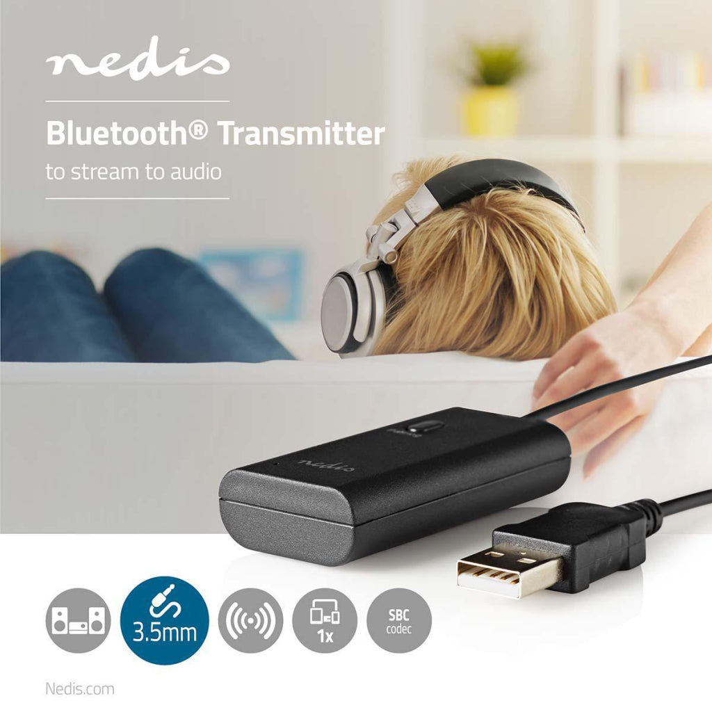 NEDIS BTTR050BK canal de audio inalámbrico Bluetooth® máximo 1 auriculares negros