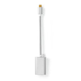 Nedis cctb64680al02 USB-Adapter USB 3.2 Gen 1 USB Typ-C Handel; männlicher HDMI-Handel; Verbinder 0,20 m rund, vergoldetes gestricktes Nylon, silberfarbene Abdeckung, Fensterbox