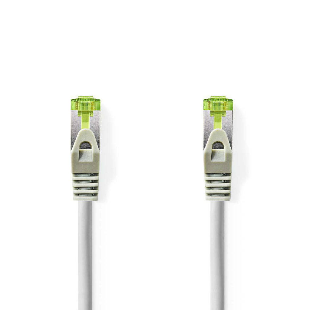 Nedis CCBW85420GY50 Cat7-Kabel S FTP RJ45-Stecker, RJ45-Stecker, 5,0 m, rund, LSZH, graue Fensterbox