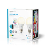 Nedis wifilrc20e27 smartlife multicolour lamp wi-fi e27 806 lm 9 w rgb warm to cool white android trade; ios peer