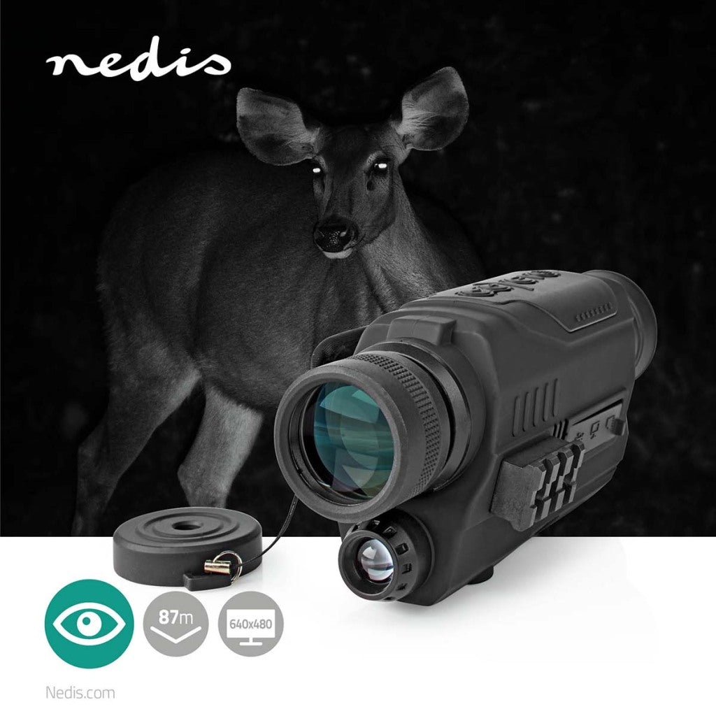 Nedis scbi9000bk Monokular Vergrößerung: 5 x Objektivdurchmesser: 32 mm Sichtfeld: 87 m Nachtsicht inklusive Reisetasche