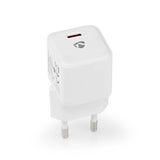 Nedis WCMPD20W100WT-lader 1.67 2.22 3.0 A-utganger: 1 USB-C handel; 20 W automatisk spenningsvalg