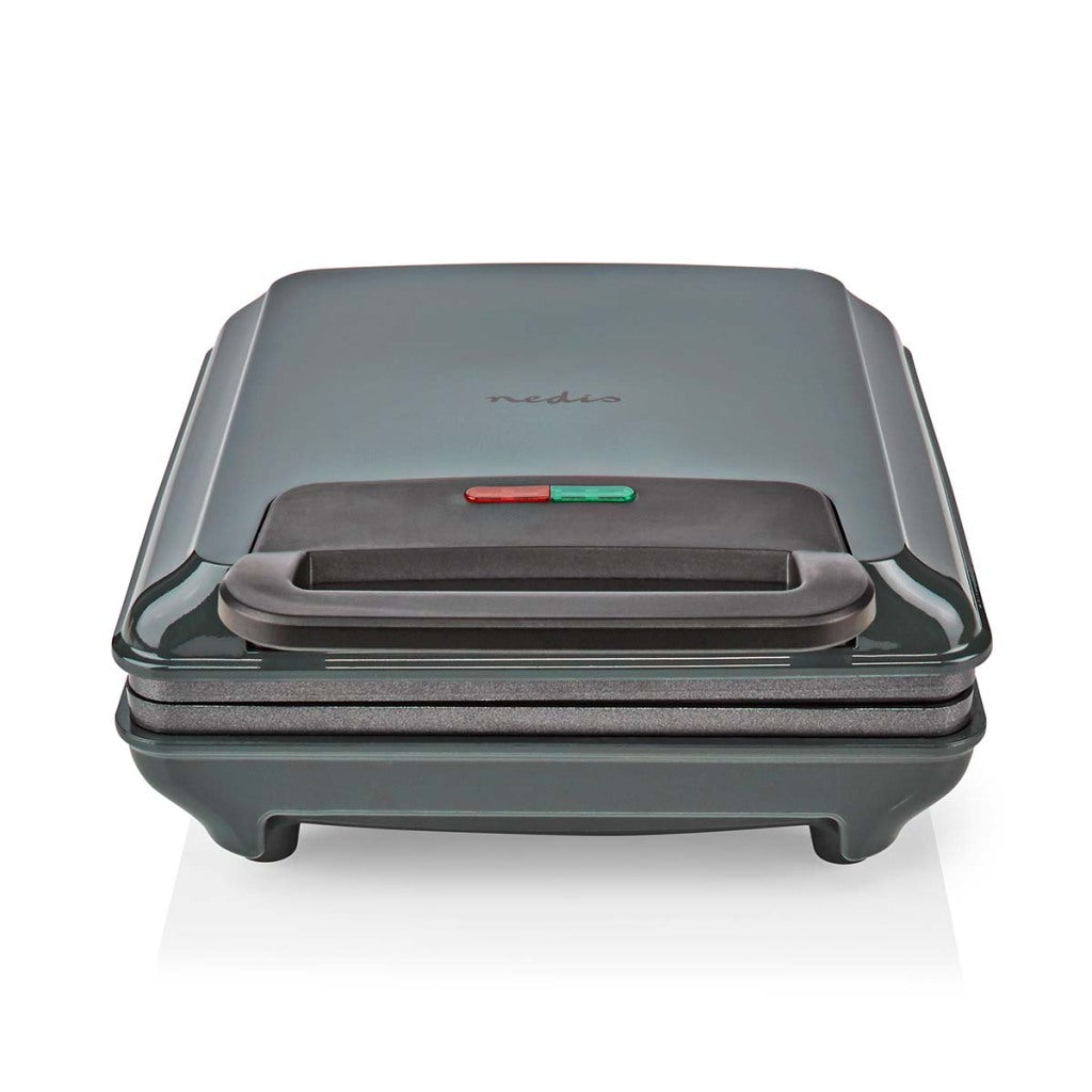 Nedis KAWP210FBK Waffel Iron Belgische Waffeln 22 x 12,5 cm 1200 W Automatische Temperaturregelung Aluminium