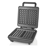 Nedis KAWP210FBK Waffle Iron Belge Waffles 22 x 12,5 cm 1200 W Contrôle de température automatique Aluminium