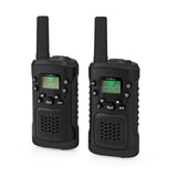 Nedis wltk0610bk walkie talkie set 2 combinés jusqu'à 6 km canaux de fréquence: 8 PTT Vox à 3 heures de sortie du casque 2 casques noirs