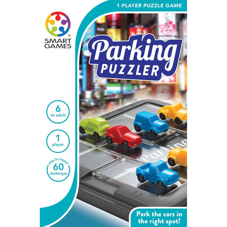 Intelligente Spiele – Parkrätsel – 60 Aufgaben – Denksportaufgabe – Autos – Reisespiel