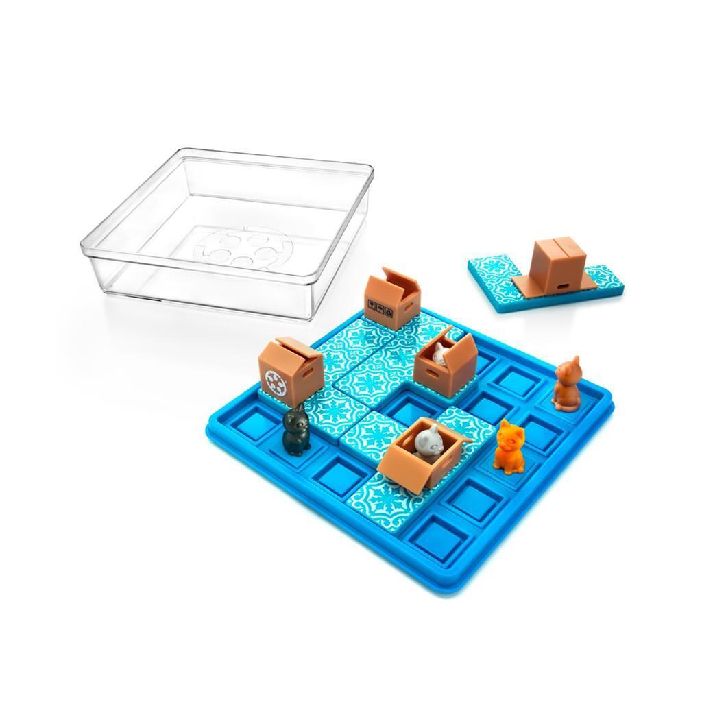 Smartgames Cats Boxes – Logisches Denkspiel – 60 niedliche Herausforderungen – kompaktes Solospiel für Kinder Erwachsene – ab 7 Jahren