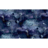 North Wall Noordwand Fond d'écran Bonnes vibrations Galaxy Planets and Text Black and Purple