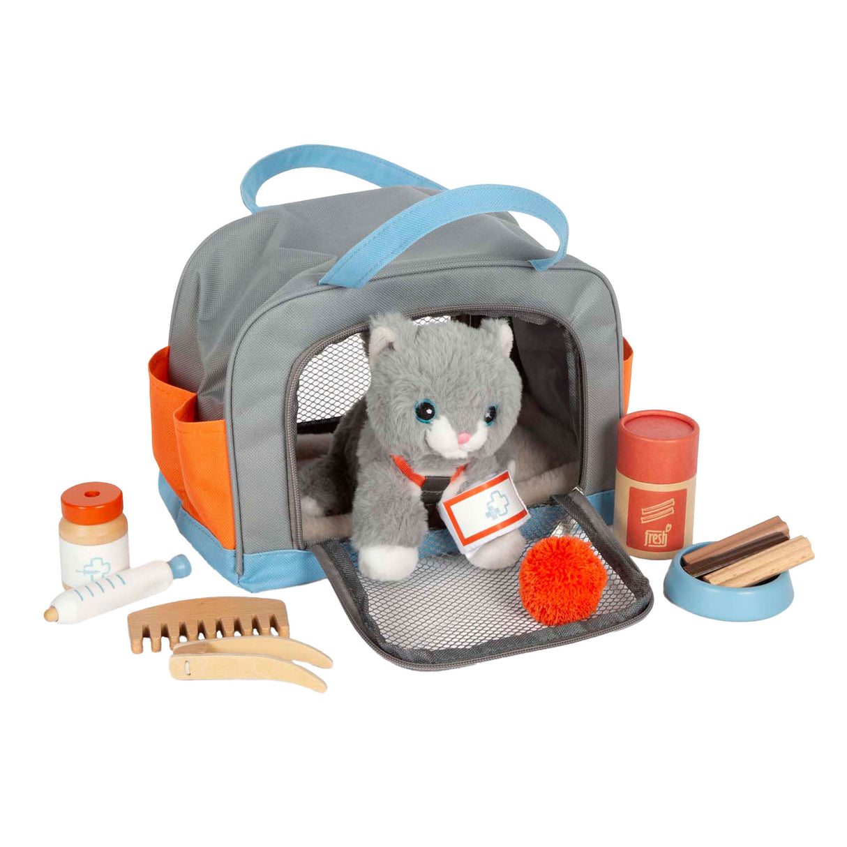 Small Foot - Cuddle cat with carrier bag and care set