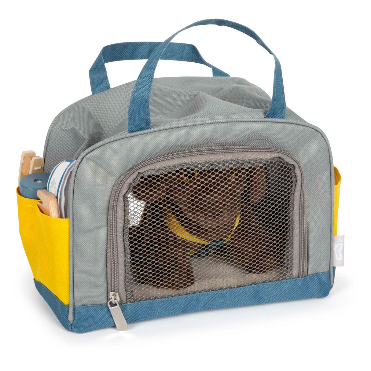 Pequeño Pie - Cuddle Dog con bolsas para transportistas y set de cuidado