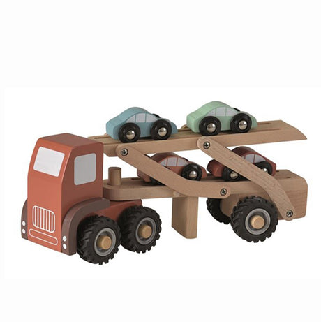 Egmont-Autotransporter aus Holz mit 4 Autos