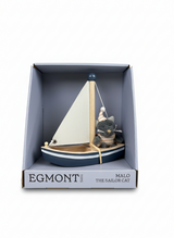 Egmont Malo, die Katze im Boot. 18x18x8