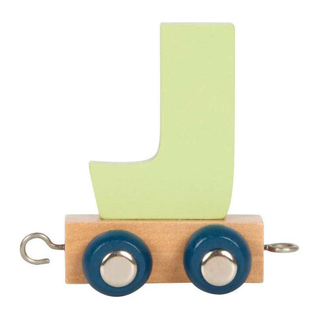 Kleiner Fuß - Holzbuchstabenzug Polar - j