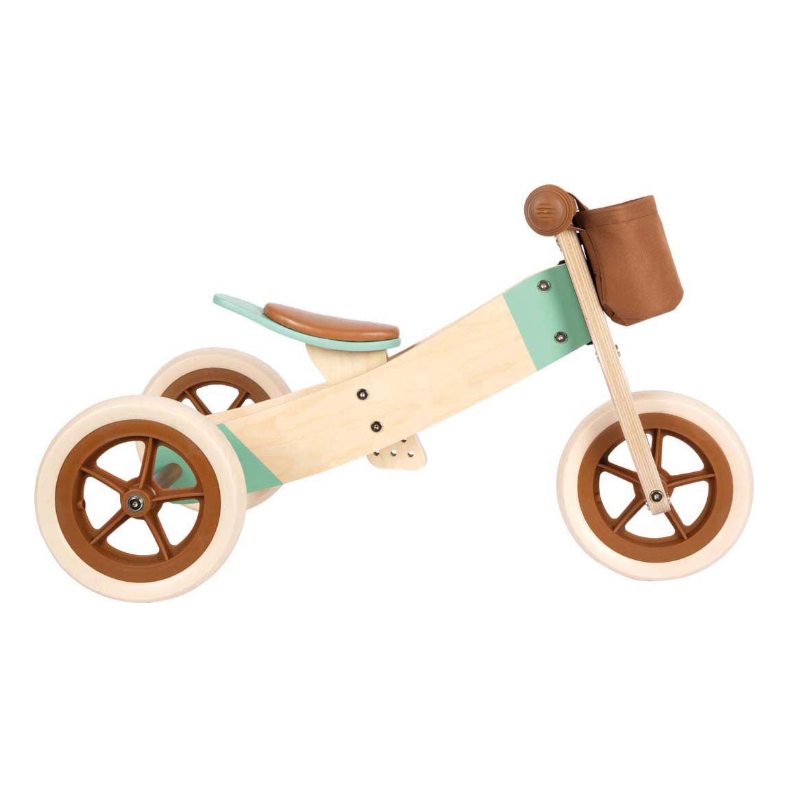 Klenge Fouss - hëlzent Tricycle Trike Caramel brong