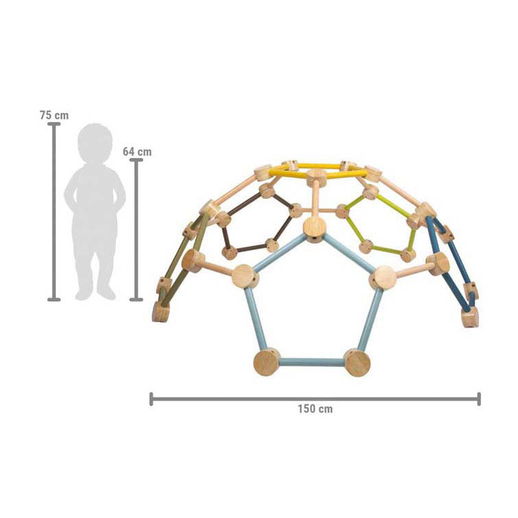 Small foot wooden climbing frame geodome adventure