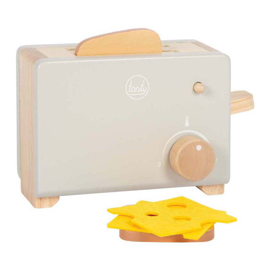 Small Foot - Toaster-Set aus Holz, grau, lecker