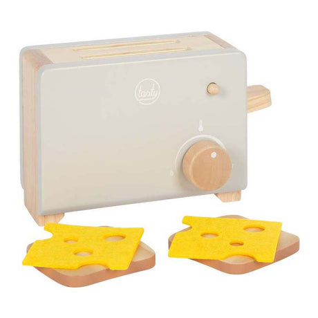 Small Foot - Toaster-Set aus Holz, grau, lecker