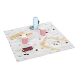 Small Foot - Rucksack mit Picknick-Spielset aus Holz, 14-teilig.