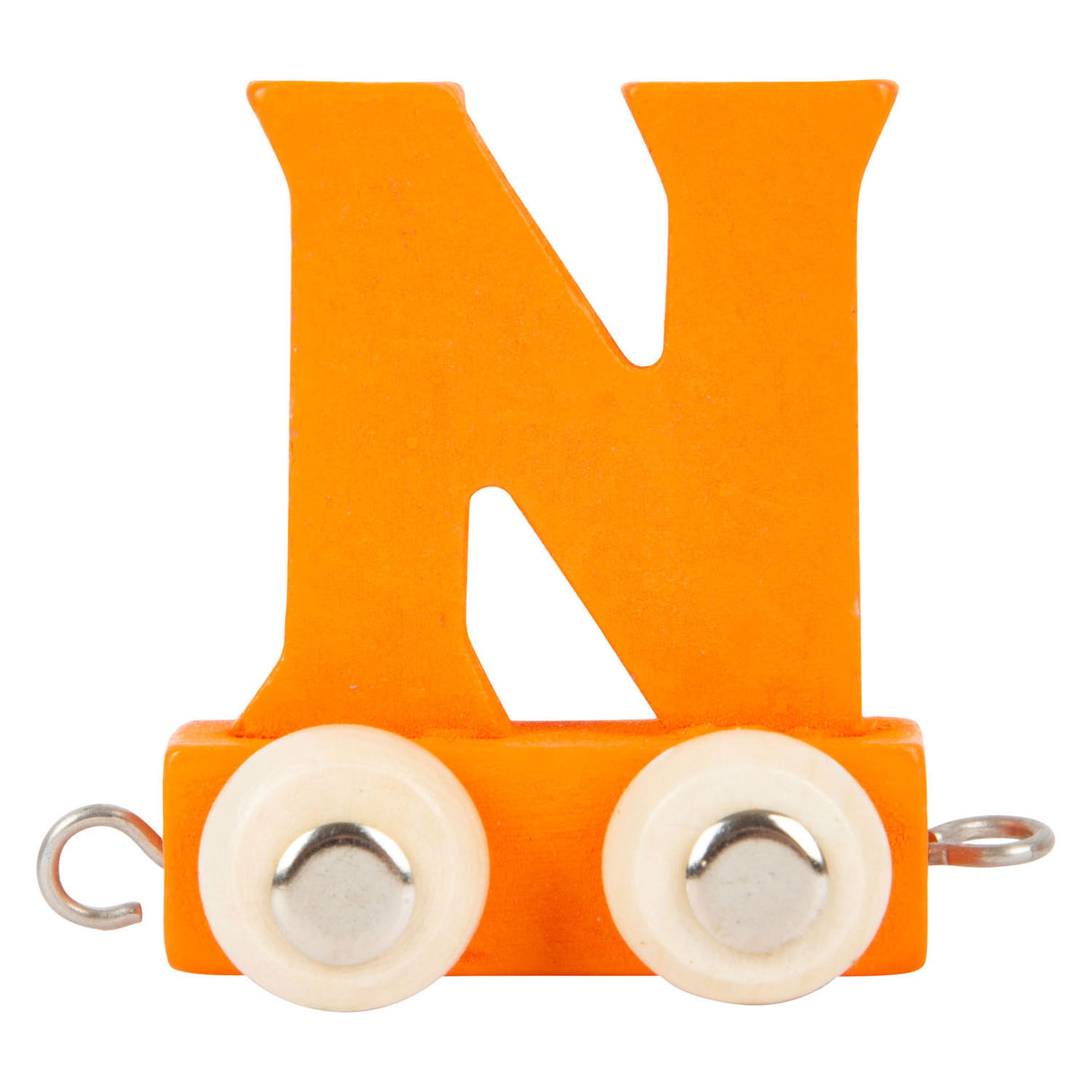Small Foot - Buchstabenzug aus Holz orange - n - 12 Stück