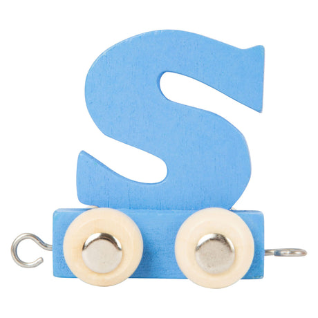 Small Foot - Buchstabenzug aus Holz blau - S - 12 Stück