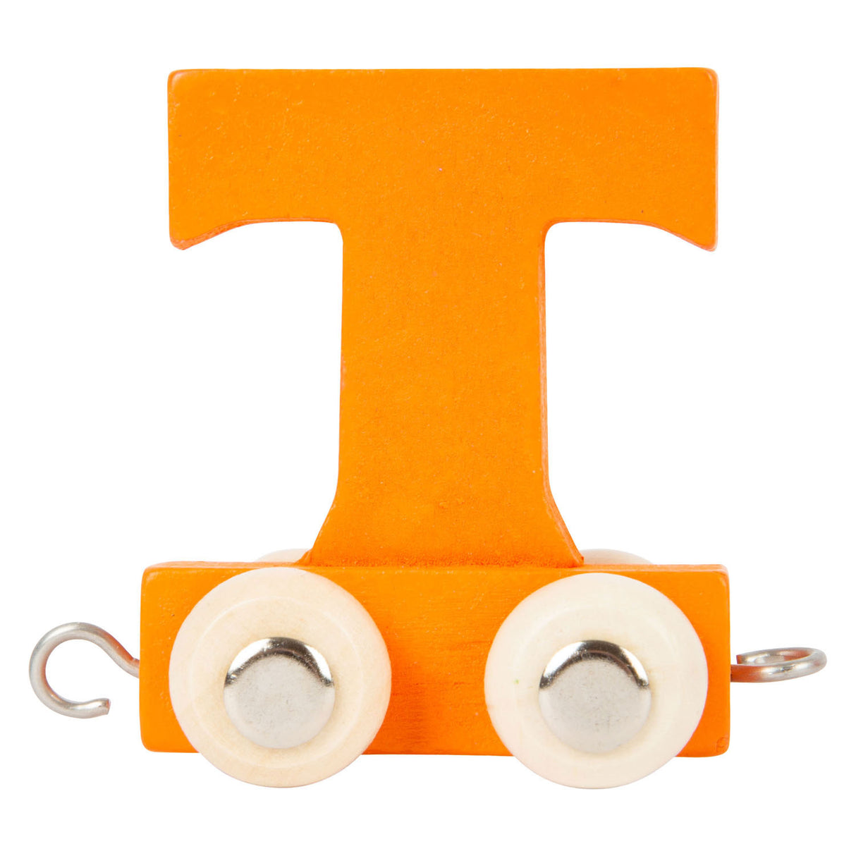 Small Foot - Buchstabenzug aus Holz orange - t - 12 Stück