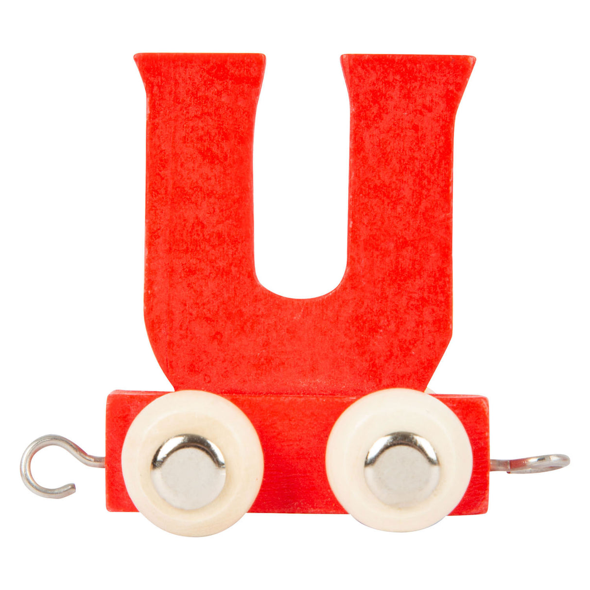 Small Foot - Buchstabenzug aus Holz rot - u - 12 Stück