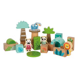 Small Foot - Holzbausteine ​​Jungle Friends FSC - 50 Stk.
