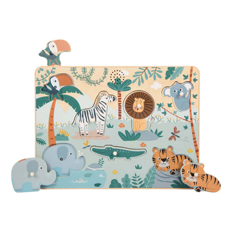 Small Foot - Tiergeräusche-Puzzle Safari aus Holz